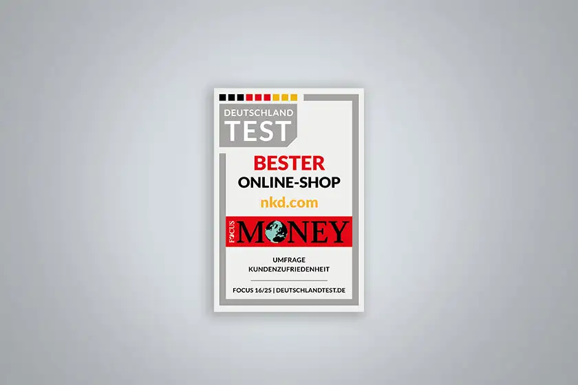 NKD ERHÄLT ZUM 8. MAL IN FOLGE DIE AUSZEICHNUNG „BESTER ONLINE-SHOP“