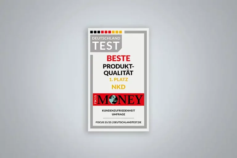 NKD ERHÄLT ZUM 5. MAL IN FOLGE DIE AUSZEICHNUNG „BESTE PRODUKTQUALITÄT“