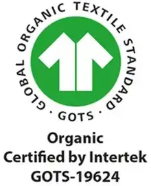 Organic Certified by Intertek GOTS-19624 Stempel