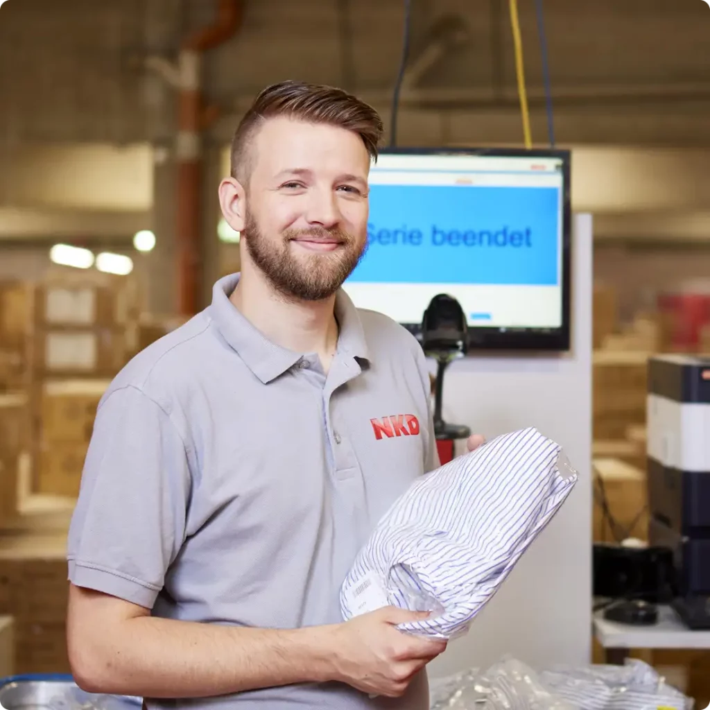 Marvin Stübinger in der Logistik
